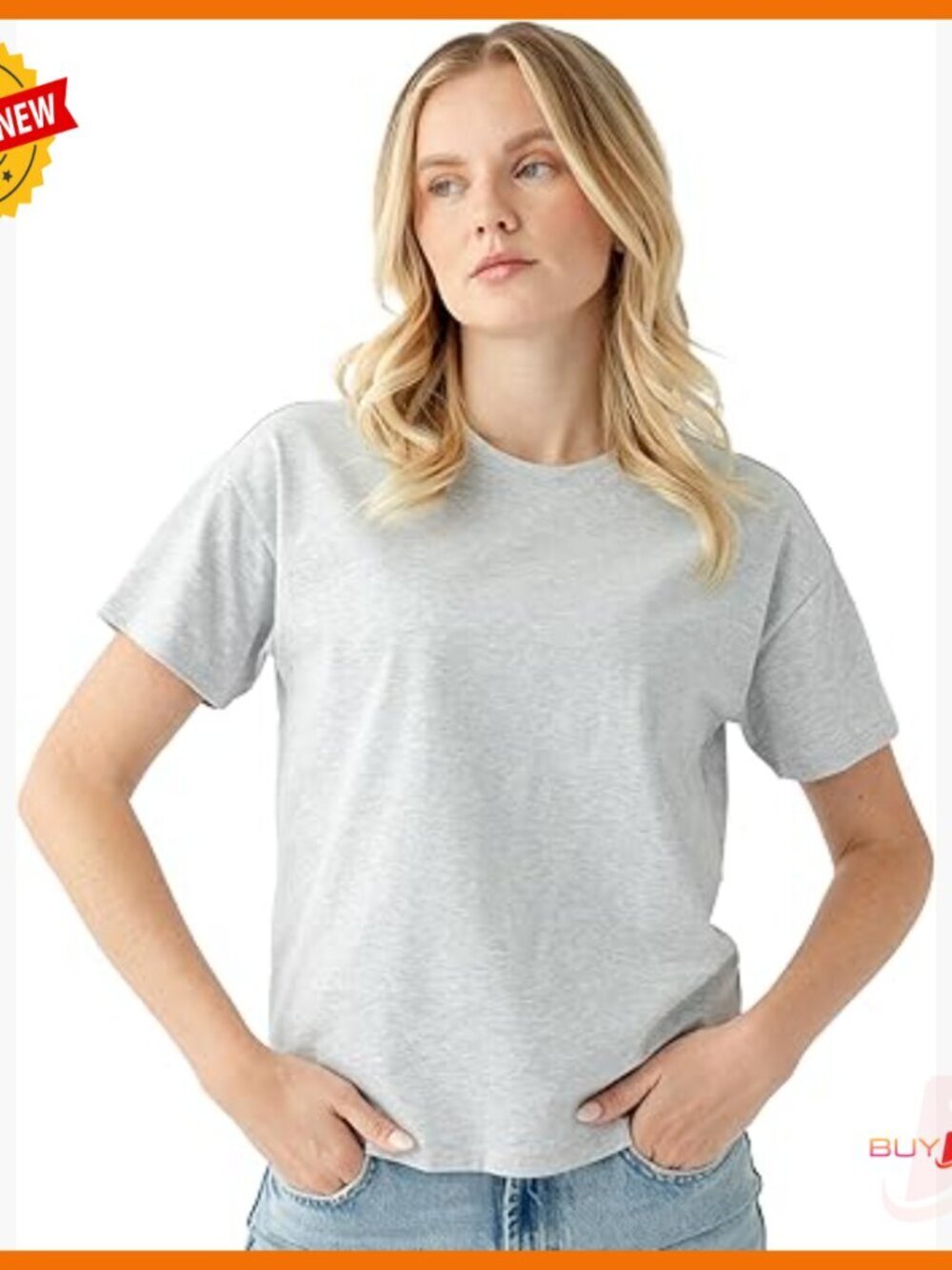 Relaxed Fit 100% Cotton Short Sleeve Crew Neck T-Shirt Soft Breathable